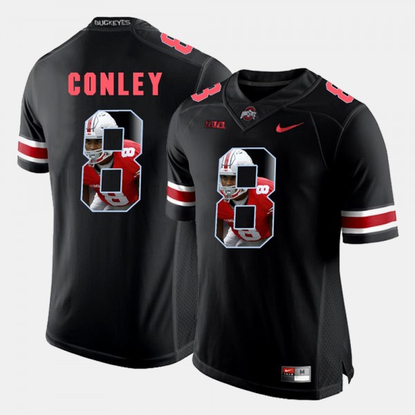 Ohio State Buckeyes Gareon Conley Men's #8 Black Pictorial Fashion College Football Jersey 2404YWCQ6